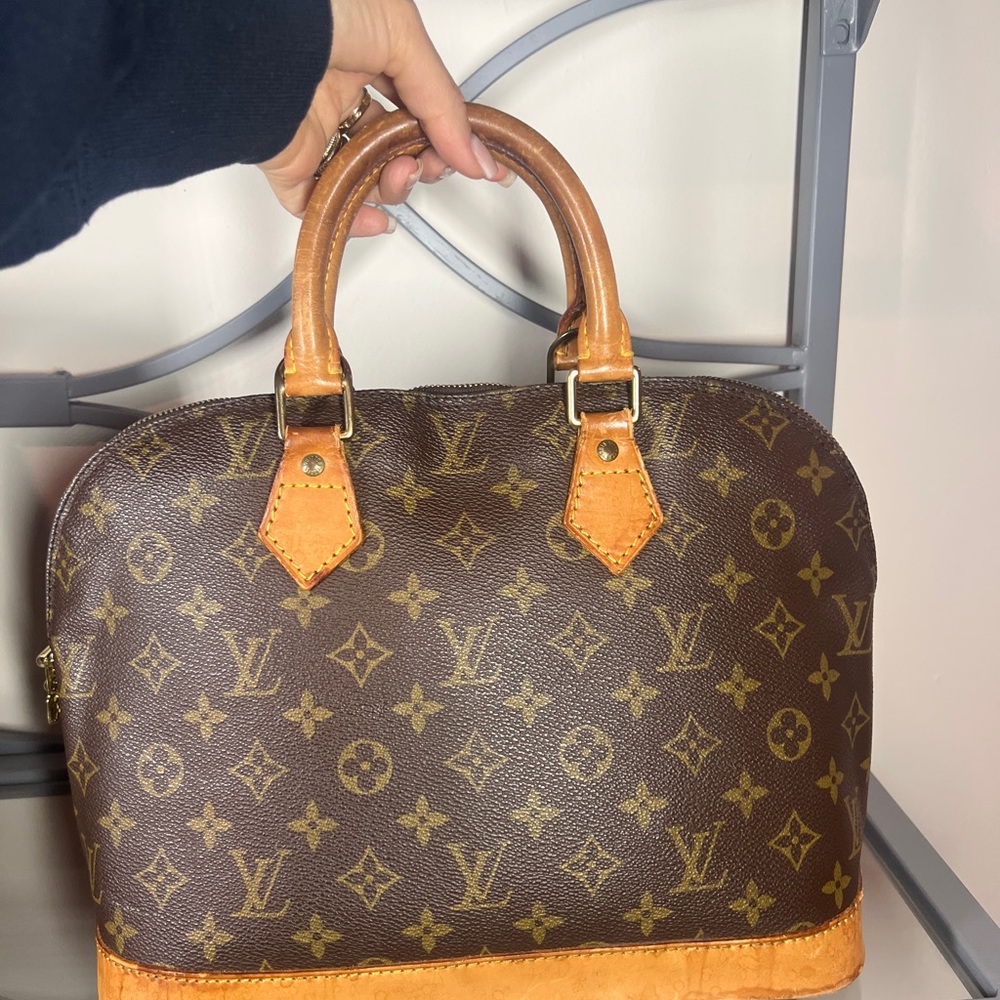 Louis Vuitton Alma Monogram Brown and Tan Handbag